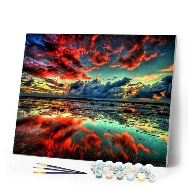 paint by numbers | sky reflection | new arrivals landscapes advanced | FiguredArt