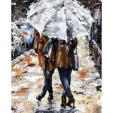 paint by numbers | Couple under an umbrella | advanced romance | FiguredArt