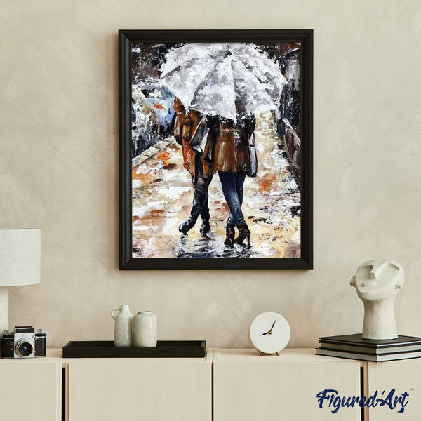 paint by numbers | Couple under an umbrella | advanced romance | FiguredArt