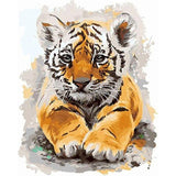 paint by numbers | pretty baby tiger | new arrivals animals tigers advanced | FiguredArt