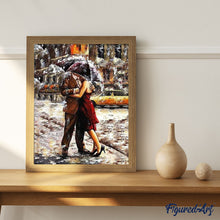 Load image into Gallery viewer, paint by numbers | Kiss in the Rain | advanced romance | FiguredArt