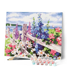 Load image into Gallery viewer, paint by numbers | flowers and seaside background | new arrivals landscapes flowers easy | FiguredArt