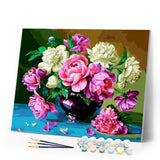 paint by numbers | colorful peonies | new arrivals flowers easy | FiguredArt