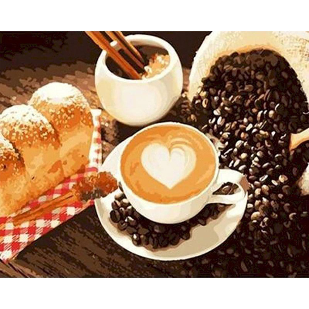 paint by numbers | coffee and brioche pastry | new arrivals kitchen easy | FiguredArt