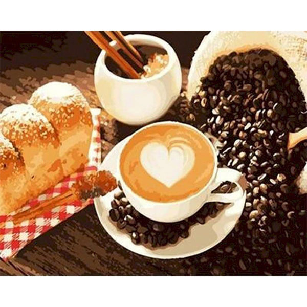 paint by numbers | coffee and brioche pastry | new arrivals kitchen easy | FiguredArt