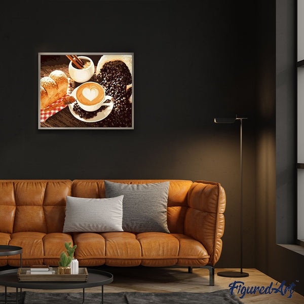 paint by numbers | coffee and brioche pastry | new arrivals kitchen easy | FiguredArt
