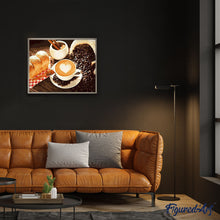 Load image into Gallery viewer, paint by numbers | coffee and brioche pastry | new arrivals kitchen easy | FiguredArt