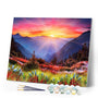 paint by numbers | sunrise in the mountain | new arrivals landscapes mountains flowers advanced | FiguredArt
