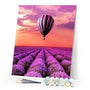 paint by numbers | hot balloon and field of lavender | new arrivals landscapes flowers advanced | FiguredArt