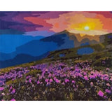paint by numbers | sunset on the mountain | new arrivals landscapes mountains flowers advanced | FiguredArt