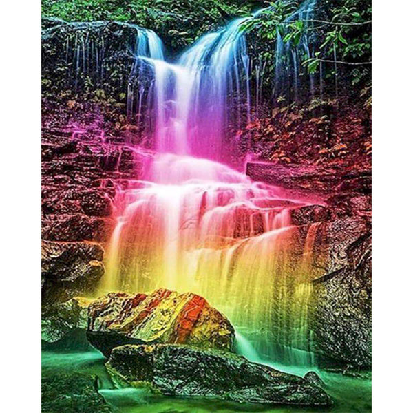 paint by numbers | magical waterfall | new arrivals landscapes intermediate | FiguredArt