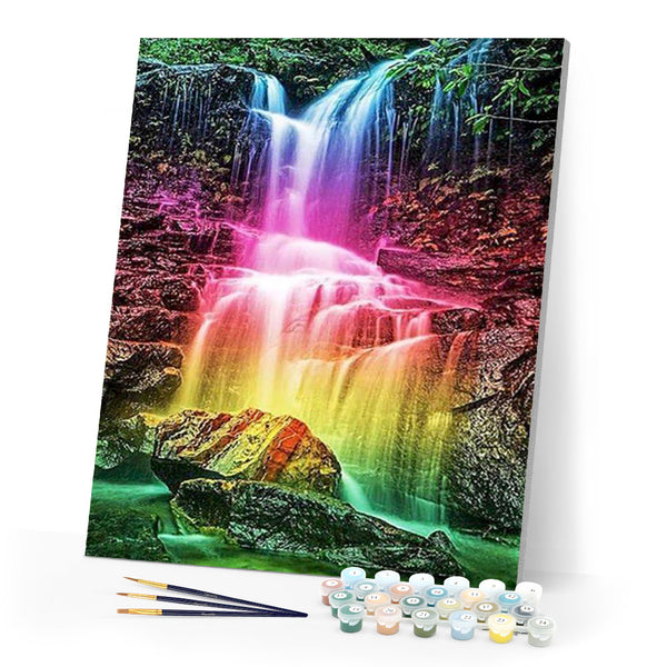 paint by numbers | magical waterfall | new arrivals landscapes intermediate | FiguredArt