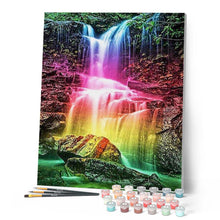 Load image into Gallery viewer, paint by numbers | magical waterfall | new arrivals landscapes intermediate | FiguredArt