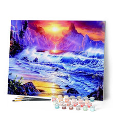 Load image into Gallery viewer, paint by numbers | raging sea | new arrivals landscapes mountains advanced | FiguredArt