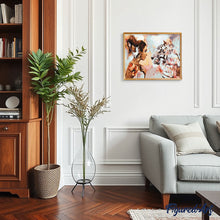Load image into Gallery viewer, paint by numbers | woman and tiger | new arrivals animals tigers abstract intermediate | FiguredArt