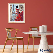 Load image into Gallery viewer, paint by numbers | Beautiful Woman and Eiffel Tower | cities easy | FiguredArt
