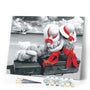 paint by numbers | Little Girls and red ribbons | easy landscapes | FiguredArt