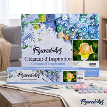 Load image into Gallery viewer, paint by numbers | yellow rosebud flower | new arrivals flowers easy | FiguredArt