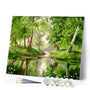 paint by numbers | Trees and Pond | advanced landscapes trees | FiguredArt