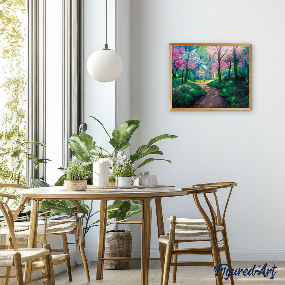 paint by numbers | walkway in the forest | new arrivals landscapes advanced | FiguredArt