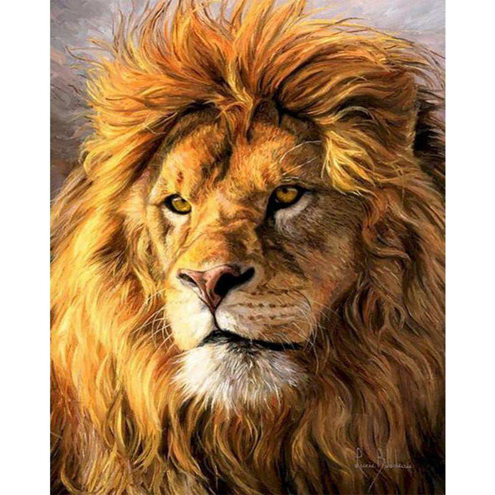 paint by numbers | lion portrait | new arrivals animals lions advanced | FiguredArt