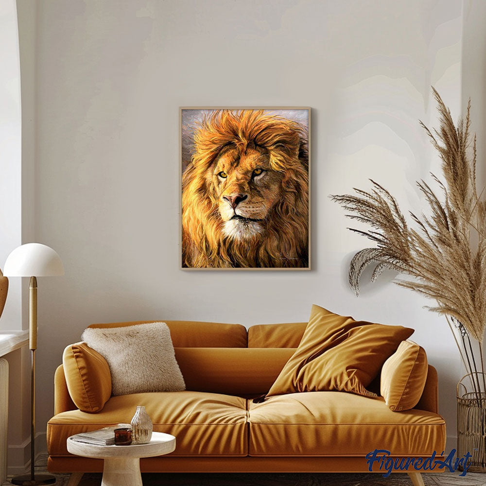 paint by numbers | lion portrait | new arrivals animals lions advanced | FiguredArt