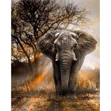 paint by numbers | lonely elephant | new arrivals animals elephants advanced | FiguredArt