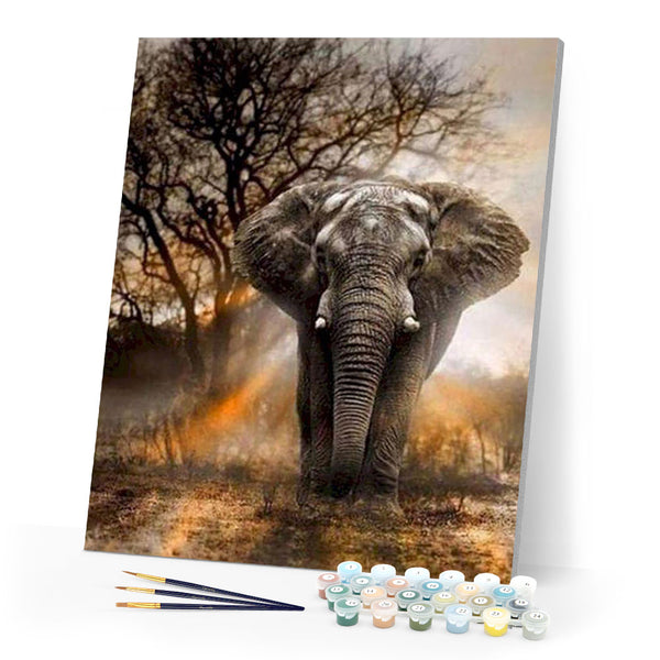 paint by numbers | lonely elephant | new arrivals animals elephants advanced | FiguredArt