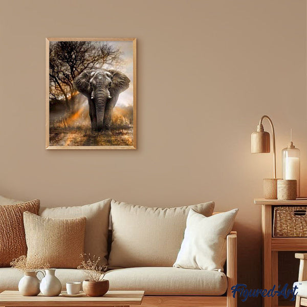paint by numbers | lonely elephant | new arrivals animals elephants advanced | FiguredArt