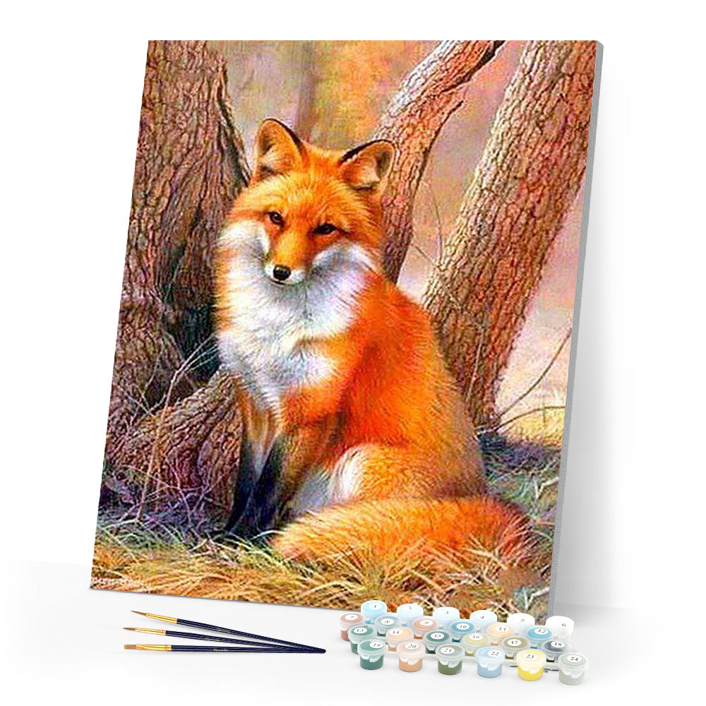 paint by numbers | peaceful fox | new arrivals animals foxes intermediate | FiguredArt