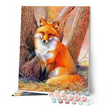 Load image into Gallery viewer, paint by numbers | peaceful fox | new arrivals animals foxes intermediate | FiguredArt