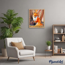 Load image into Gallery viewer, paint by numbers | peaceful fox | new arrivals animals foxes intermediate | FiguredArt