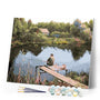 paint by numbers | Fisherman on the River | easy landscapes | FiguredArt