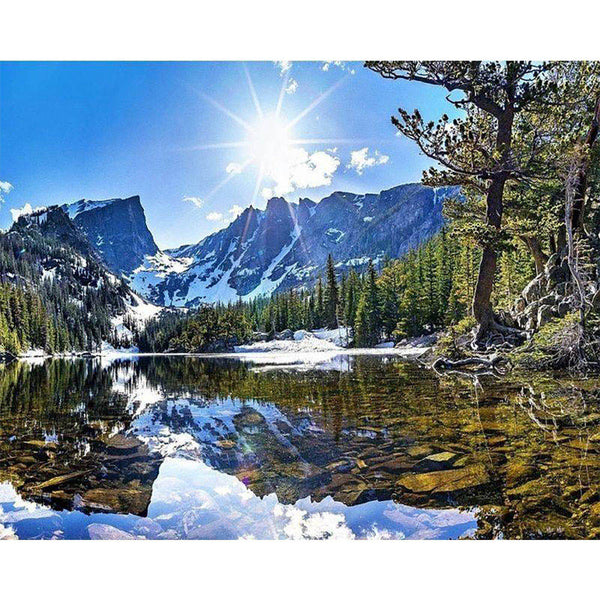 paint by numbers | mountain and river | new arrivals landscapes mountains advanced | FiguredArt