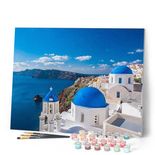Load image into Gallery viewer, paint by numbers | greek island | new arrivals landscapes cities easy | FiguredArt