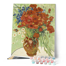 Load image into Gallery viewer, paint by numbers | van gogh red poppies and daisies | new arrivals flowers advanced | FiguredArt