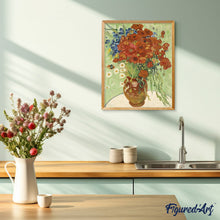 Load image into Gallery viewer, paint by numbers | van gogh red poppies and daisies | new arrivals flowers advanced | FiguredArt