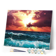 Load image into Gallery viewer, paint by numbers | waves and beautiful sky | new arrivals landscapes intermediate | FiguredArt