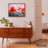 paint by numbers | poppies and blue flowers | new arrivals flowers intermediate | FiguredArt