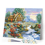 paint by numbers | house and small river in the countryside | new arrivals landscapes advanced | FiguredArt