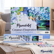 Load image into Gallery viewer, paint by numbers | aurora borealis and lake | new arrivals landscapes easy | FiguredArt