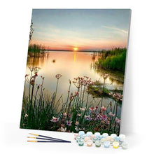 Load image into Gallery viewer, paint by numbers | peaceful lake | new arrivals landscapes intermediate | FiguredArt