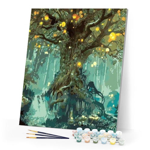 paint by numbers | fairy tree | new arrivals landscapes forest advanced | FiguredArt