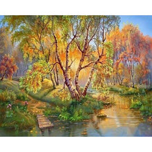 Load image into Gallery viewer, paint by numbers | Pontoon beside the River | advanced landscapes | FiguredArt