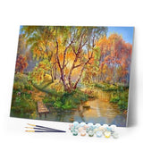 paint by numbers | Pontoon beside the River | advanced landscapes | FiguredArt