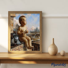 Load image into Gallery viewer, paint by numbers | Angel and Pigeons | advanced animals birds religion | FiguredArt