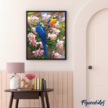 Load image into Gallery viewer, paint by numbers | Two Parrots | advanced animals birds parrots | FiguredArt