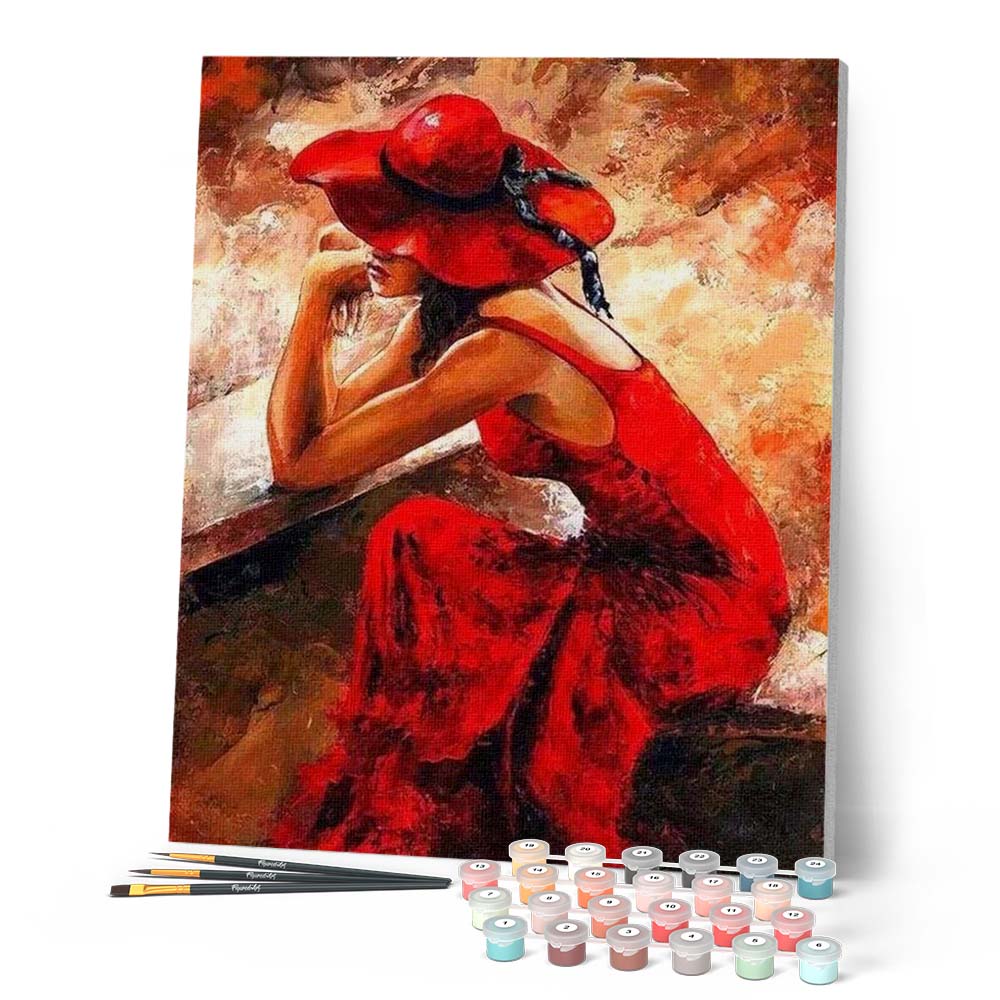 knee length dresses for ladies Paint by numbers
