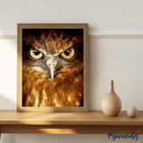 paint by numbers | Piercing eyes Hawk | animals birds intermediate owls | FiguredArt
