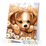 paint by numbers | Small Puppy | animals dogs intermediate | FiguredArt